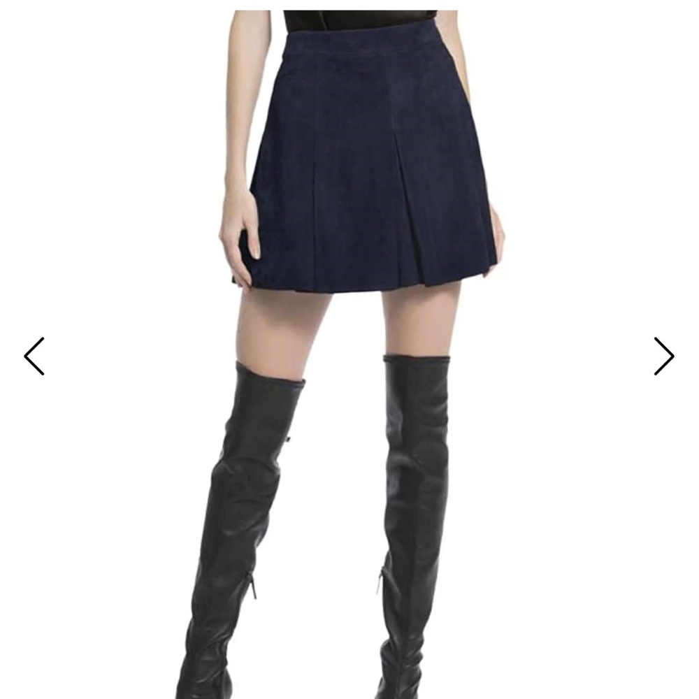 Alice and Olivia LEE SUEDE MINI SKIRT